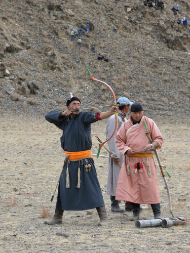There were several archery contests.