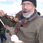 On a cold morning in Mongolia there’s nothing like a couple of hot “shashlik” skewers of grilled lamb or mutton with fresh onion and a chunk of bread.