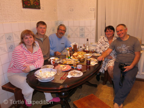 We spent some wonderful evenings with our old friends. Thanks to Vitali who is fluent in English, the conversations flowed easily. We had much to catch up. Left to right, Svetlana, Vitaly, yours truly, Nina and Losha.