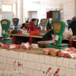 This meat all seemed to be machine cut. In 1996, every butcher had a huge ax they cut the meat with. One could not buy meat alone. They always added bones and customers were charged for it.