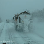 The plows were busy but sometimes they could hardly keep up with the storm we were driving into. Passing semi-trucks would create near whiteout conditions in the dry powder.