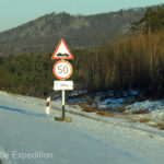 Russian street signs were the same as in Europe.