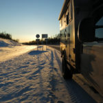 In order to get to Vladivostok on time, we often had to drive after sunset.