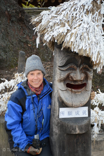 Monika wrote her wish to the Goddess Samsin who resides in the 600-year old Zelkova Tree behind her.