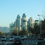 Street scene in the port city of Busan.