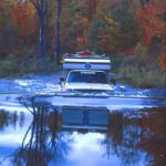 Thanks to highly mounted K&N breathers on The Turtle II, we had no problems crossing this flooded two-track where beavers had decided to dam a creek in the Upper Peninsula Michigan.