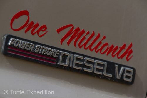 The One Millionth Power Stroke 7.3 liter Intercooled Turbo Diesel, puts this truck in a class by itself.