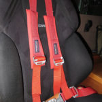 Four-point Mastercraft Safety Harnesses hold us securely and comfortably in place