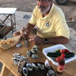 Preparing oysters and clams is an interesting task. Be careful you don’t cut your finger off!