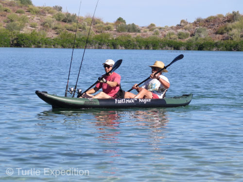 We had borrowed a Sea Eagle FastTrack Angler Pro inflatable kayak, (www.seaeagle.com), which would insure an endless supply of fresh fish.