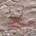 A close-up of the Trinidad Deer, a famous pictograph near Mulegé.