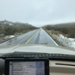 We even had some snow going over this pass toward Ensenada.