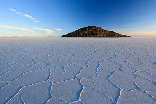 Salar de Uyuni, Bolivia is the largest salt flat in the world.